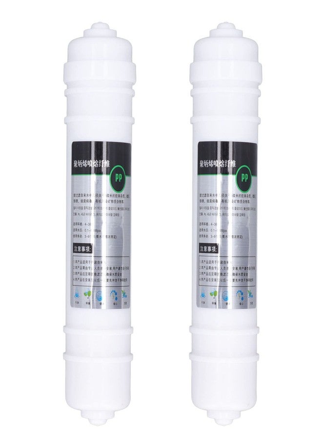 Raguso 2 Pcs Water Purifier Filter 10in PP Cotton Quick Connection Universal Water Purifier Replacement Filter For Removing Organic Matter - Image 1