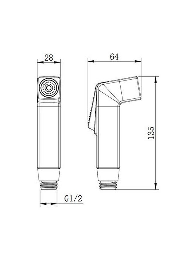 Alton ALTON SHR20110 ABS Health Faucet with SS-304 Grade 1.25 Meter Hose Pipe and Wall Hook, Chrome Finish - Image 2