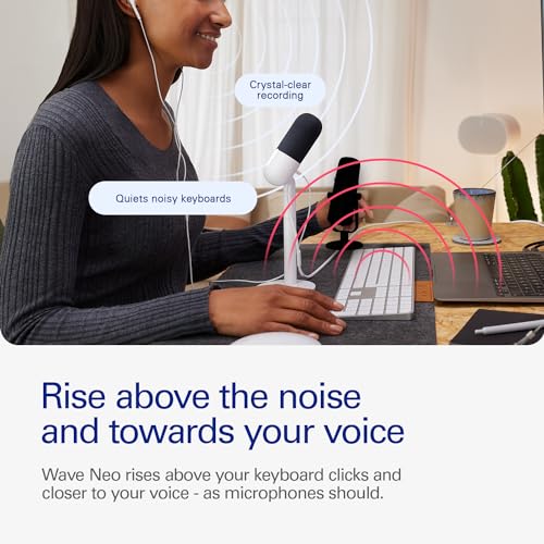 Elgato Wave Neo – USB Microphone for PC or Mac, Plug-’n-Play, Professional Recording, for Teams/Zoom/Gaming/Podcasting/TikTok/Discord – Works on Laptop, iPad, PS4/PS5, & iPhone (with Adaptor). - Image 3