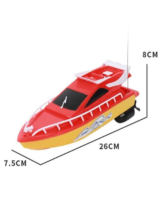 YelaJoy Wireless Mini Remote Speedboat Battery Remote Control Boat with Light Electric Simulation Model Toys Children Swimming Pool Lake (Red)  - Image 4