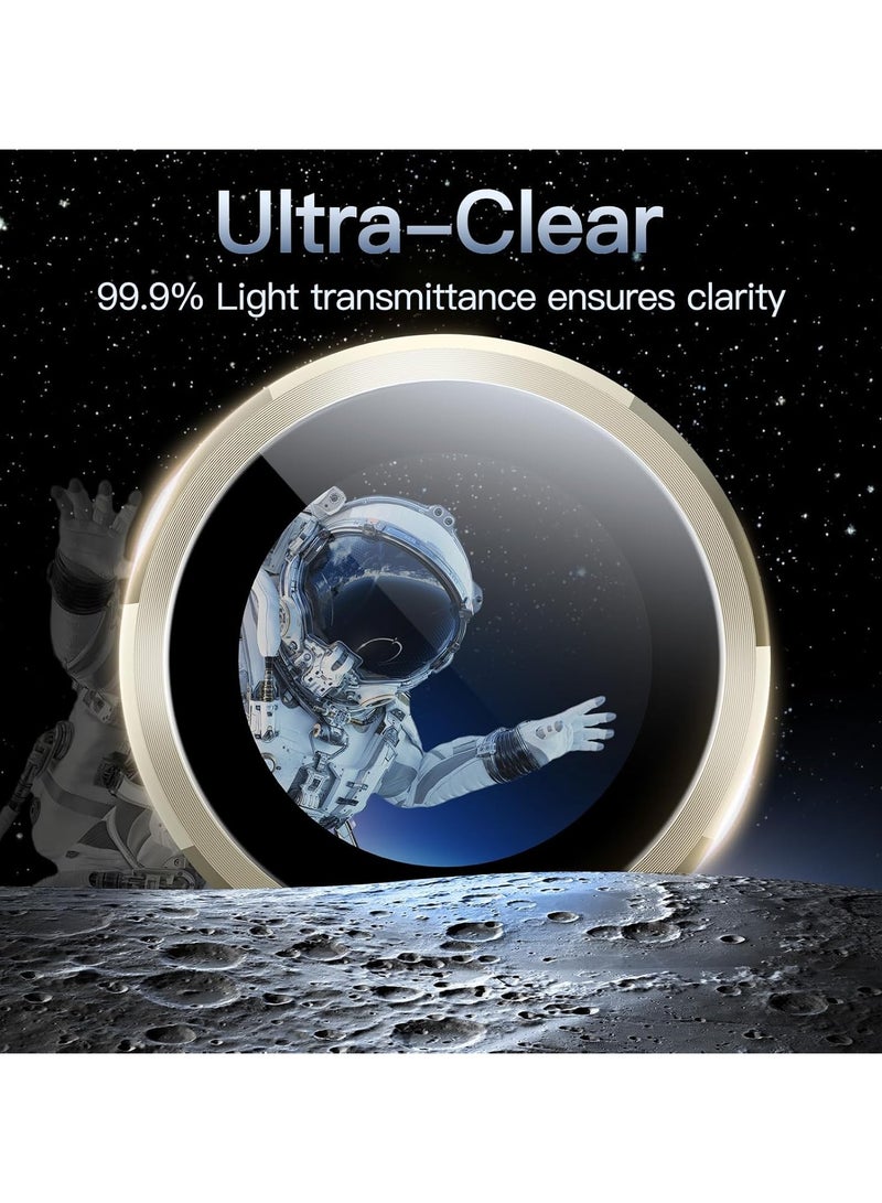 ACLIX Camera Lens Protector for Samsung Galaxy S24 Ultra, Single Ring Cover 9H Hardness Tempered Glass, Easy Installation Tray, HD Clear, 1 Set (Gold) - Image 5
