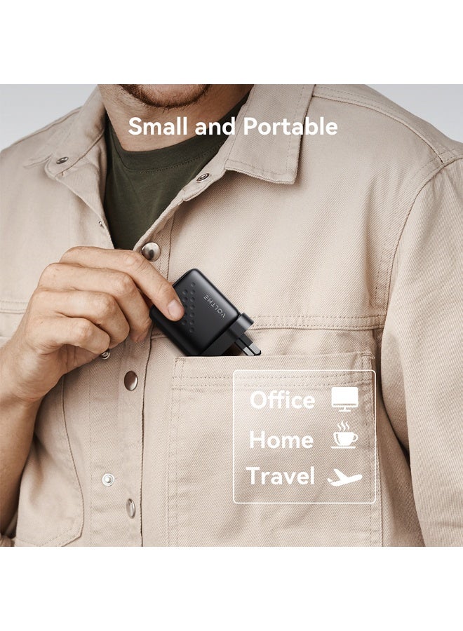 Voltme Wall Charger Revo Lite USB-C Port 20W - Black - Image 5