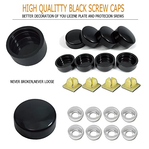 HAOBO Anti Theft License Plate Screws, Anti Theft License Plate Frame Bolts Tamper Resistant Fasteners, Stainless Steel License Plate Screws, 1/4"(M6) Security Screw Set for Protection Car License Plates - Image 4