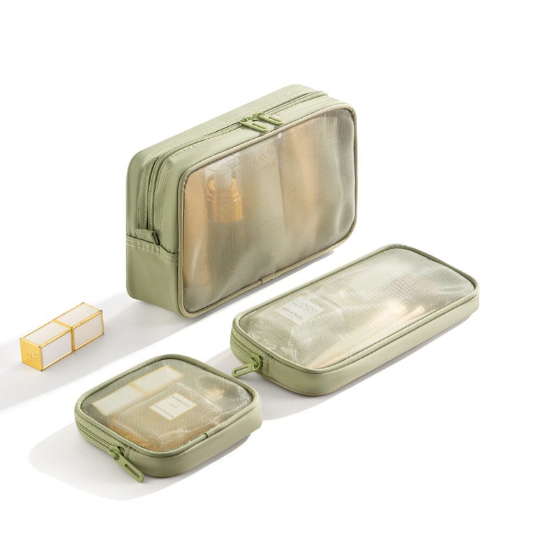 Custom Logo Makeup Organizer Bag Army green without LOGO