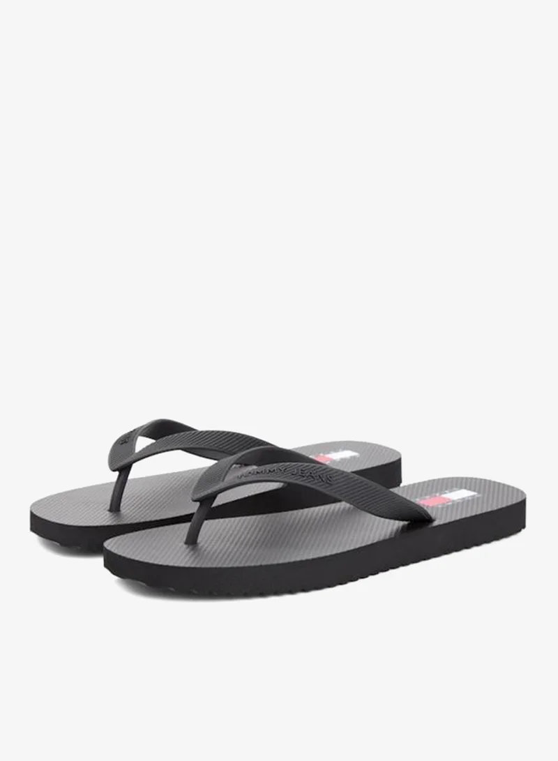 Tommy Jeans Black Logo Strap Flip-Flops for Men | Best Price UAE