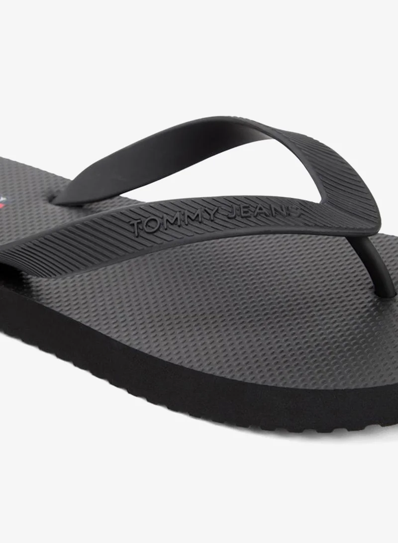 Tommy Jeans Black Logo Strap Flip-Flops for Men | Best Price UAE