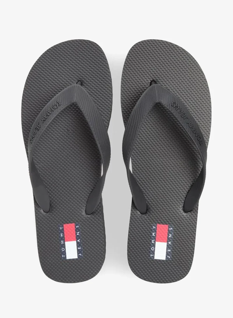Tommy Jeans Black Logo Strap Flip-Flops for Men | Best Price UAE