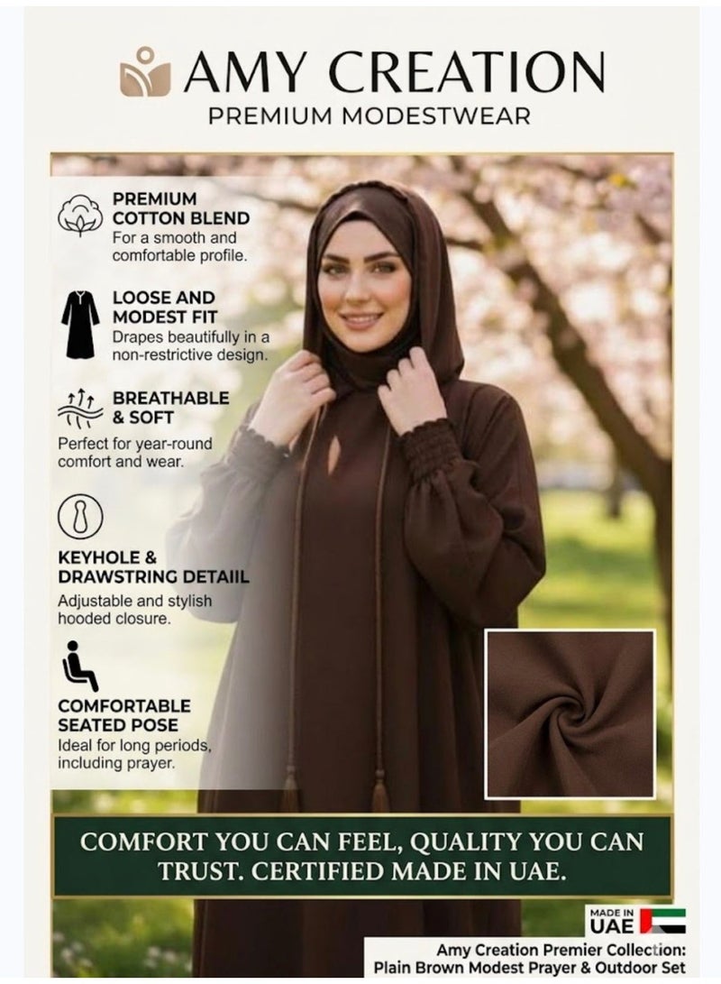 AMYAE One Piece Islamic Prayer with Long Sleeve Hoodi Style - Prayer Clothes for Women - Namaz Prayer Dress Abaya For Women - Jilbab 1 Piece Umrah essentials for women - Prayer set Salah Dress, Namaz Wear Multi Colors - Image 2