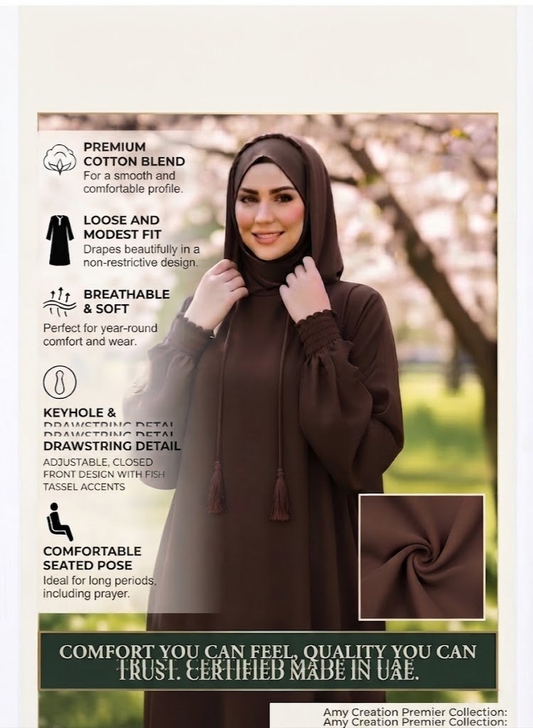 AMYAE One Piece Islamic Prayer with Long Sleeve Hoodi Style - Prayer Clothes for Women - Namaz Prayer Dress Abaya For Women - Jilbab 1 Piece Umrah essentials for women - Prayer set Salah Dress, Namaz Wear Multi Colors - Image 5