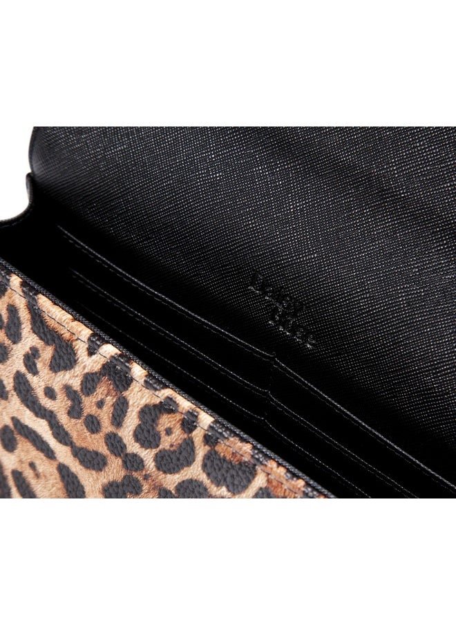 Daisy Rose Cross Body Bag Rfid Blocking With Credit Card Slots Clutch Pu Vegan Leather Leopard  - Image 5