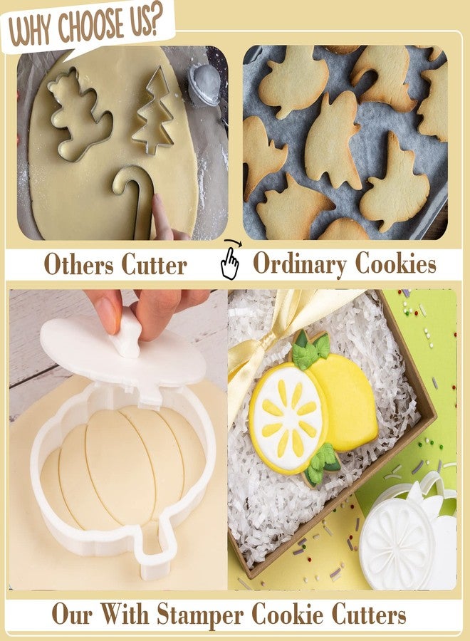 Flycalf Strawberry Cookie Cutters Fruit Summer with Plunger Stamps Holiday PLA Baking Accessories Cutter Molds Gifts Decorative Party 3.5" Kitchen Cake Supplies - Image 3