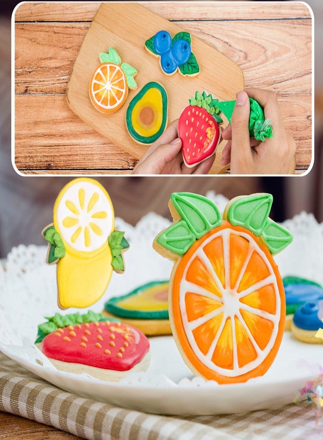 Flycalf Strawberry Cookie Cutters Fruit Summer with Plunger Stamps Holiday PLA Baking Accessories Cutter Molds Gifts Decorative Party 3.5" Kitchen Cake Supplies - Image 4