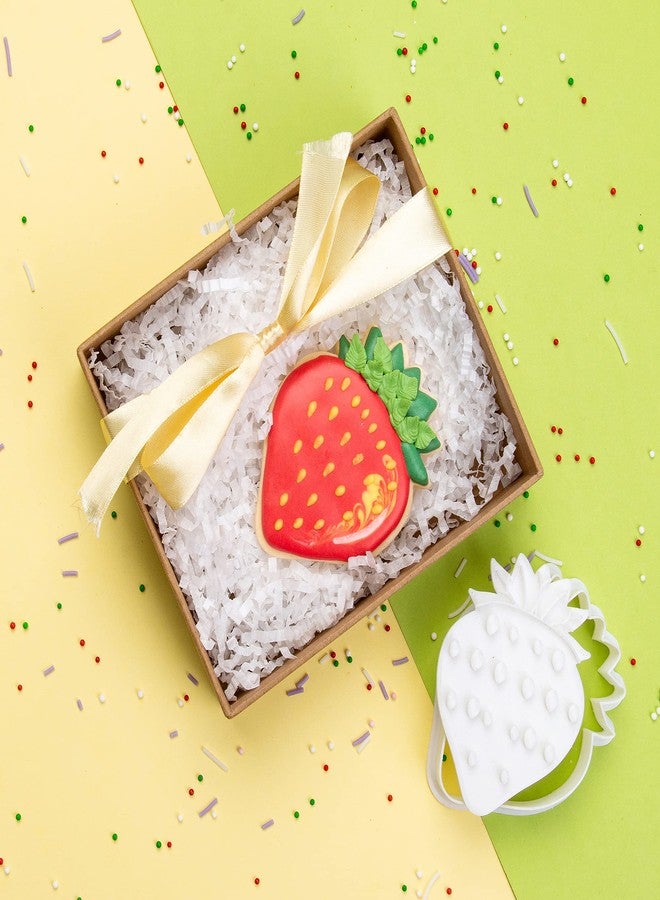Flycalf Strawberry Cookie Cutters Fruit Summer with Plunger Stamps Holiday PLA Baking Accessories Cutter Molds Gifts Decorative Party 3.5" Kitchen Cake Supplies - Image 5