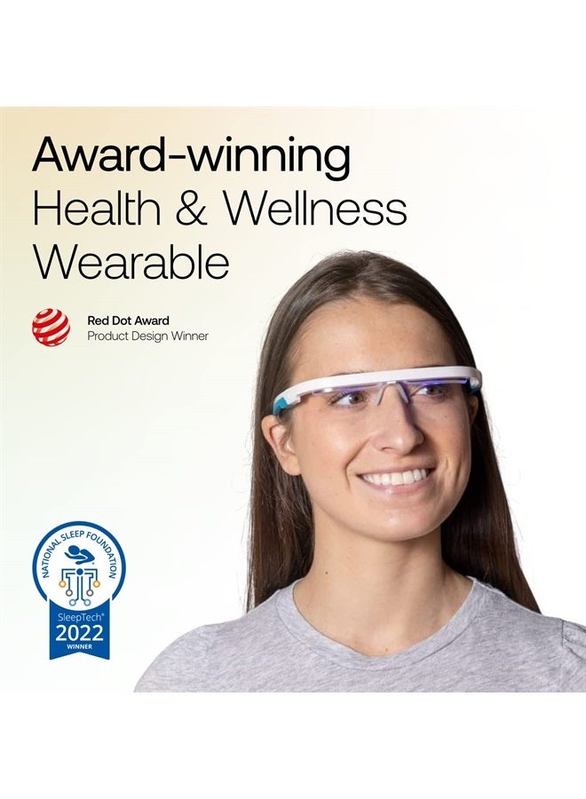 AYO : Premium Blue Light Therapy Glasses | Sleep Better, Boost Energy, Improve Mood | Portable Light Therapy Lamp | Circadian Rhythm Disruptions Linked to Sleep Problems, Winter Blues, Low Energy - Image 1