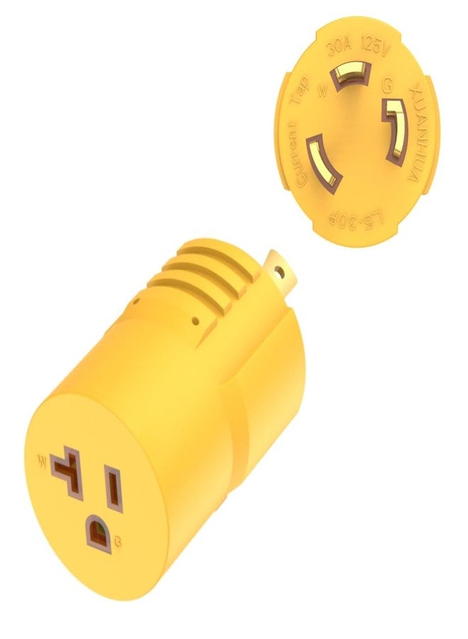 ADCAUDX Shore-Power 30 Amp to 20 Amp RV Generator-Adapter Plug Marine-30Amp to 110 15 Amp Household Inlet,NEMA L5-30P to 5-15/20R,3-Prong Locking 125V 30A-Generator Male to 15A/ 20A-Female Boat Power Adapter - Image 2