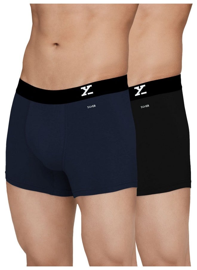 XYXX XYXX Cotton Regular Solid (Pack of 2) (Aero Trunks for Men Combo Black Iris_XL)  - Image 1