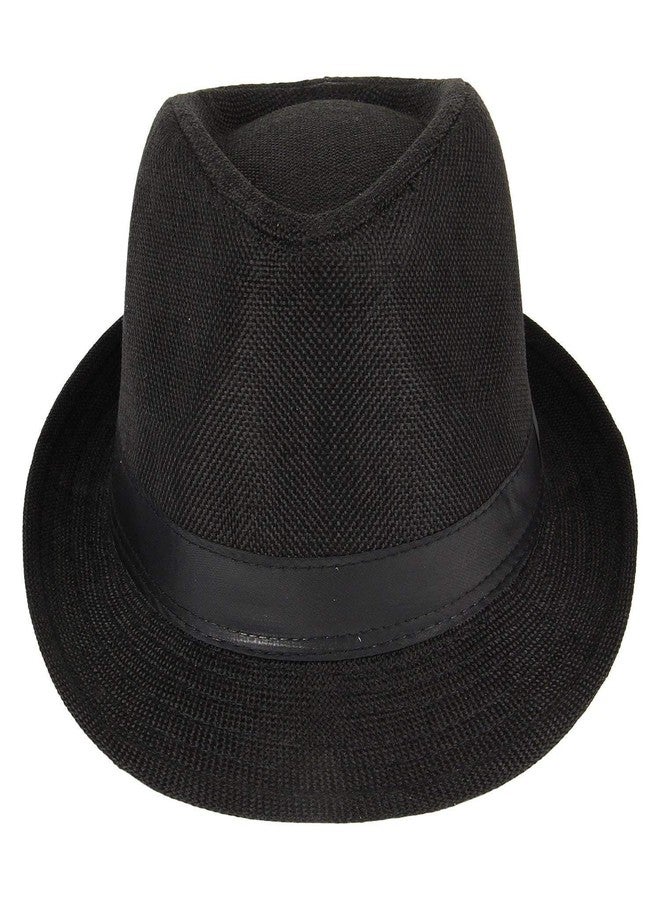 Niue Combo of 2 Pcs Fedora Hat for Men and Women (Black-Beige)-(Pack of 02) - Image 4