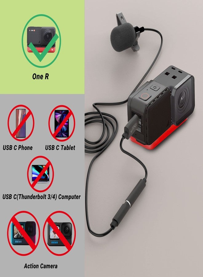 Cubilux UCM-RBK2 Microphone Adapter Compatible with ONE R, USB Type C to TRRS MIC Converter Connector Compatible with Insta 360 ONE R Camera - Image 3