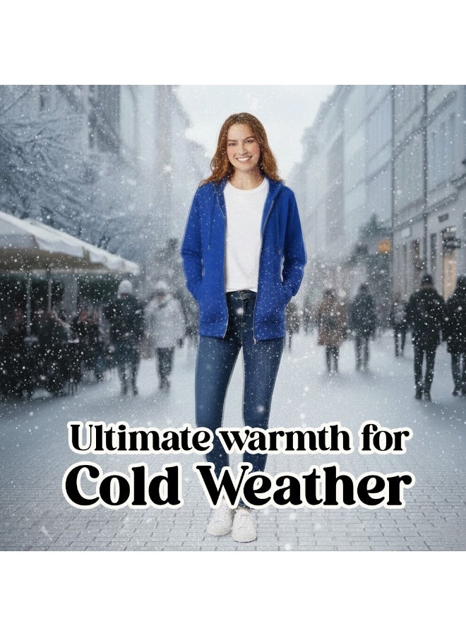 PRINTSHOP4ME Women’s Hoodie With Zipper – Cotton Hooded Neck | Long Sleeve With Kangaroo Pocket | Warm Everyday Wear For Travel,Sports, Work,Outdoor Walks And Casual Outfits - Image 3