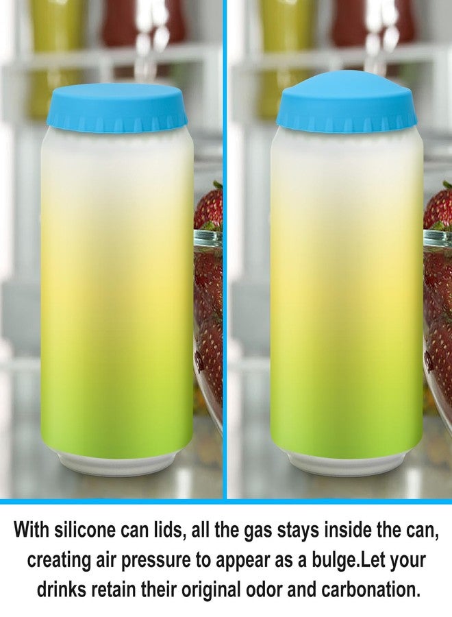 MECHEER 6 Pack Silicone Soda Can Cover Lids, Reusable Soda Can Lids Beer Can Covers Pop Can Covers, BPA Free Silicone Can Cover, Stopper and Protector for Soda, Beer, Beverage, Juice, Coke, Fits Standard Cans - Image 5