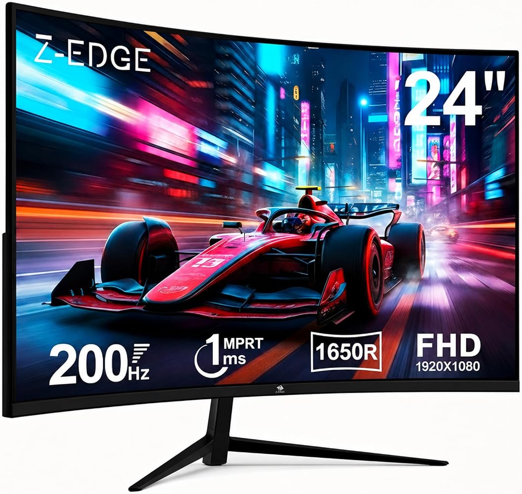 Z Z-Edge شاشة ألعاب منحنية من Z-Edge UG24 24 إنش 200Hz