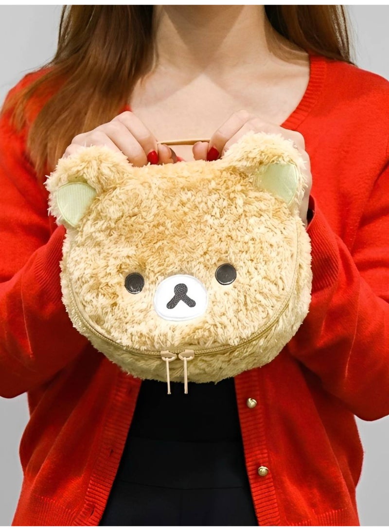Cute Plush Bear Makeup Bag Cosmetic Organizer for Women - Image 2