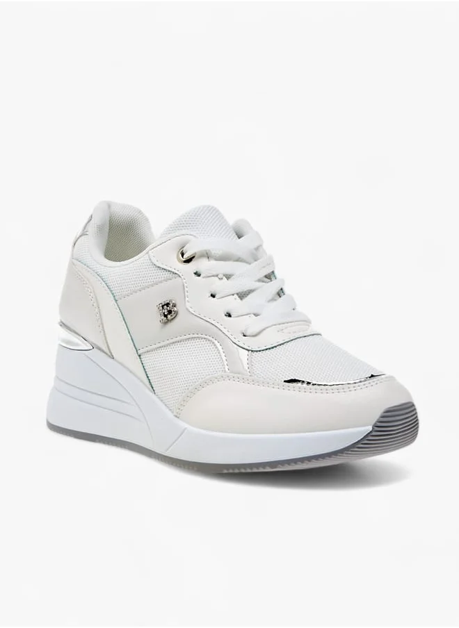 Flora Bella By Shoexpress Women Panelled Sneakers with Lace-Up Closure