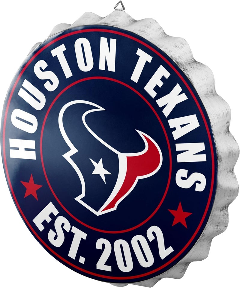 NFL Team Logo Metal Hanging Wall Bottle Cap Sign