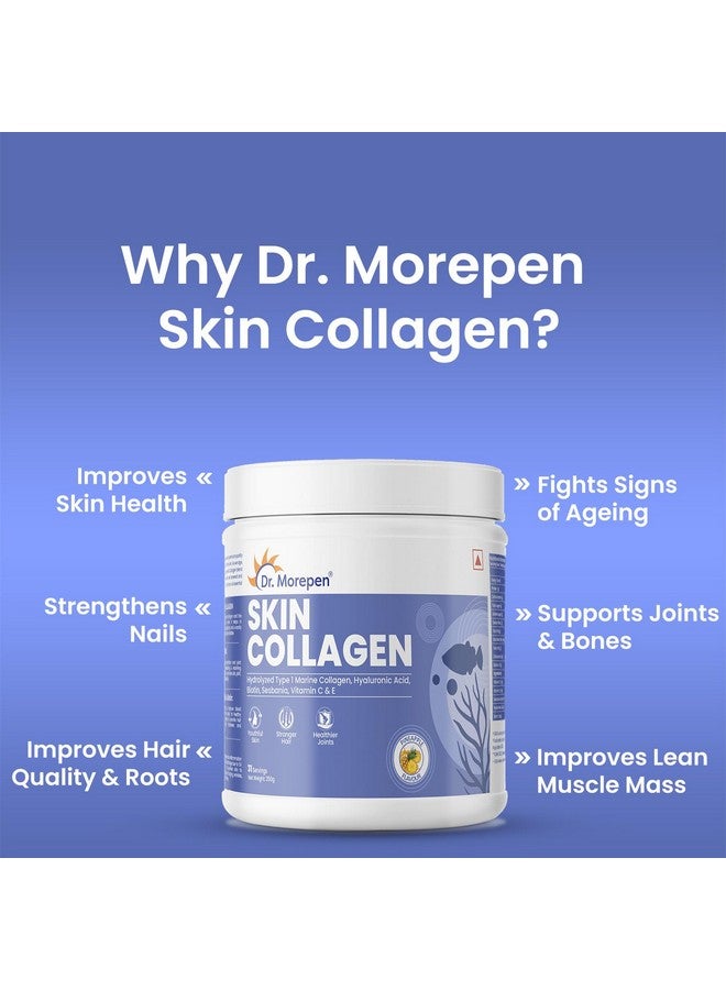 DR. MOREPEN Marine Collagen Skin Protein Powder With Hyaluronic Acid, Vitamin C, Sesabania & Biotin | Pineapple Flavour | 250g - Image 5