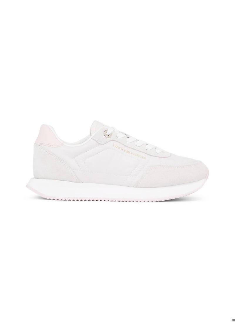 Women's Suede Mixed Texture Runner Trainers -  Suede upper, white - pzsku/Z09179AAFD412BB2D239EZ/45/_/1724216766/760cb8b4-839d-4b83-81e0-226567415aa1