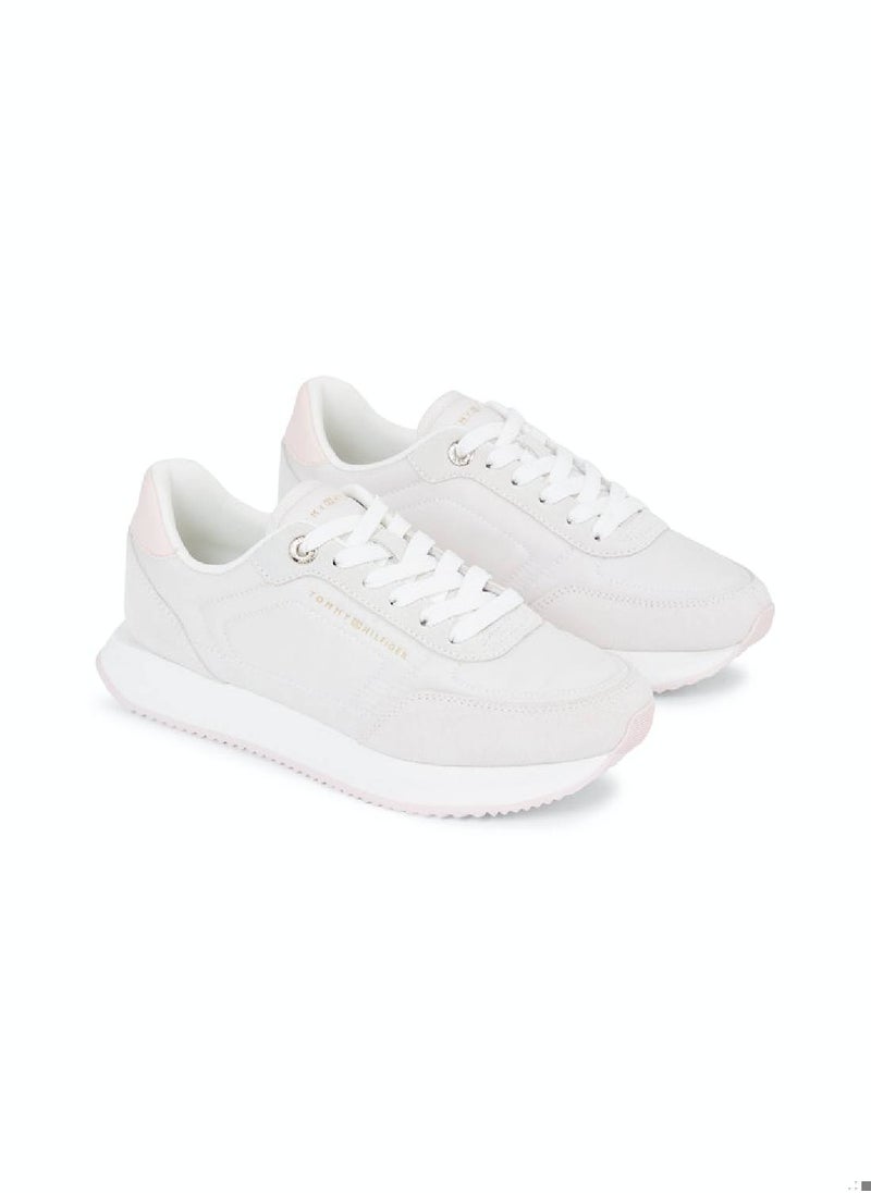 Women's Suede Mixed Texture Runner Trainers -  Suede upper, white - pzsku/Z09179AAFD412BB2D239EZ/45/_/1724216768/4cdff27e-7f6c-4a73-bd50-f9c26c7c969f