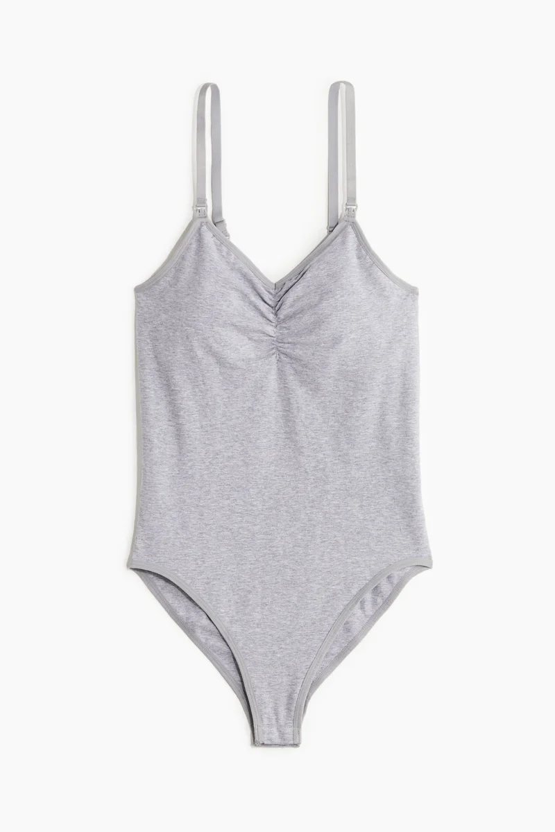 H&M Grey Dusty Light Mama Seamless Nursing Body for Women | Best Price UAE