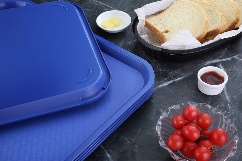 New Star Foodservice 24364 Blue Plastic Fast Food Tray  10 by 14 Inch  Set of 12 - Image 5