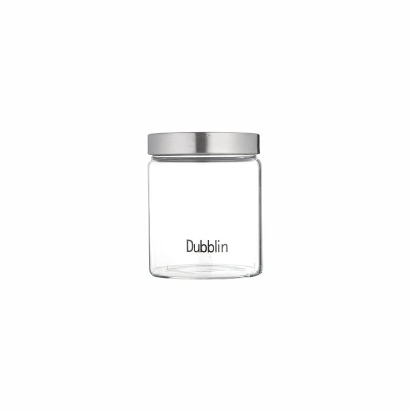 DUBBLIN Borosilicate Glass Jar with rust free airtight steel Lid kitchen storage jar container microwave safe 00ml 1 Pc Transparent - Image 2
