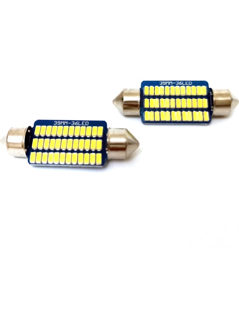 Femex Skoda Octavia LED License Plate Light Bulb Set Bright White  - Image 2
