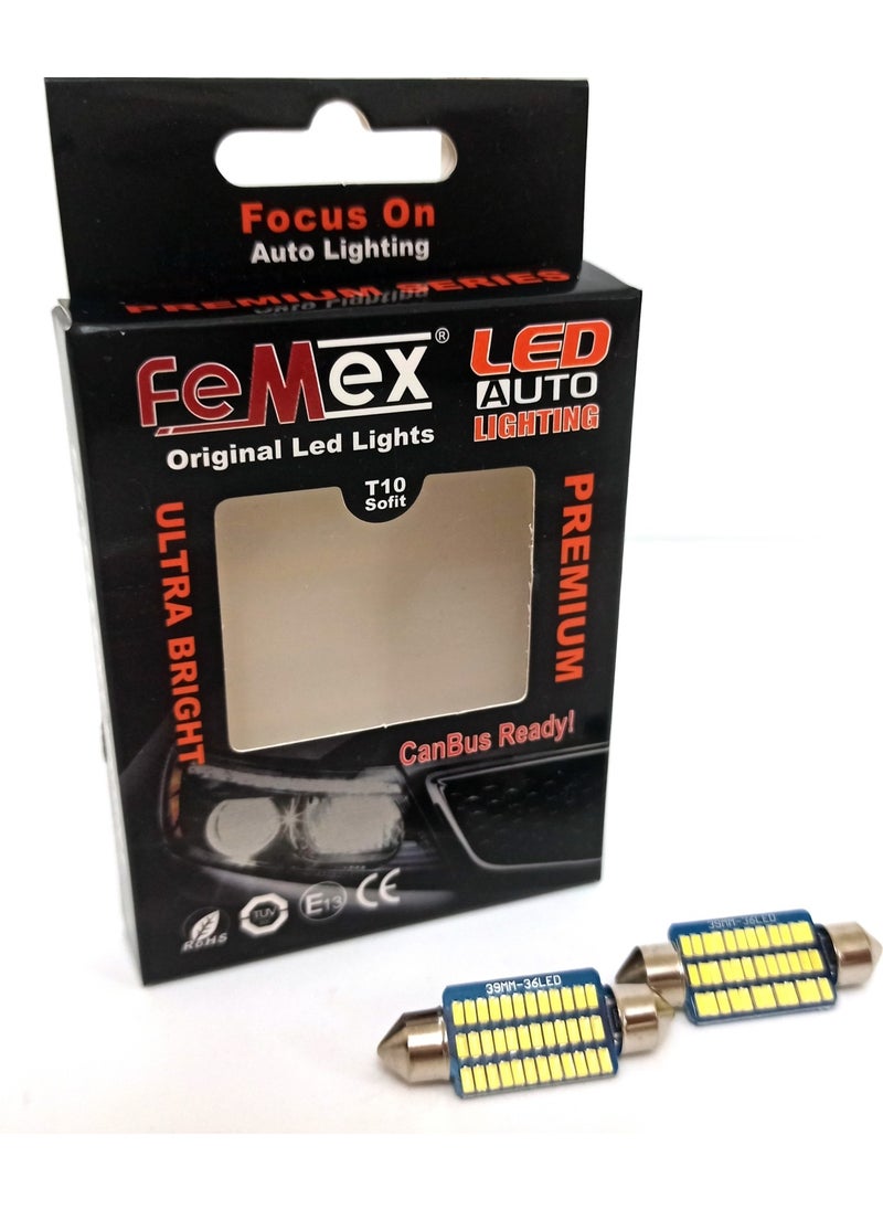 Femex Skoda Octavia LED License Plate Light Bulb Set Bright White  - Image 4