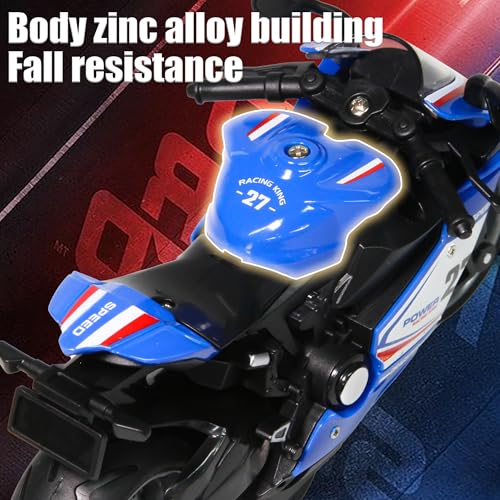 MLcnleS 112 Alloy DieCasting Motorcycle Model 4 in 1 ValueAdded Playsets Toy Car Motorcycle Collection Gift for Kids 3 4 5 6 7 8 9 Years Old - Image 5