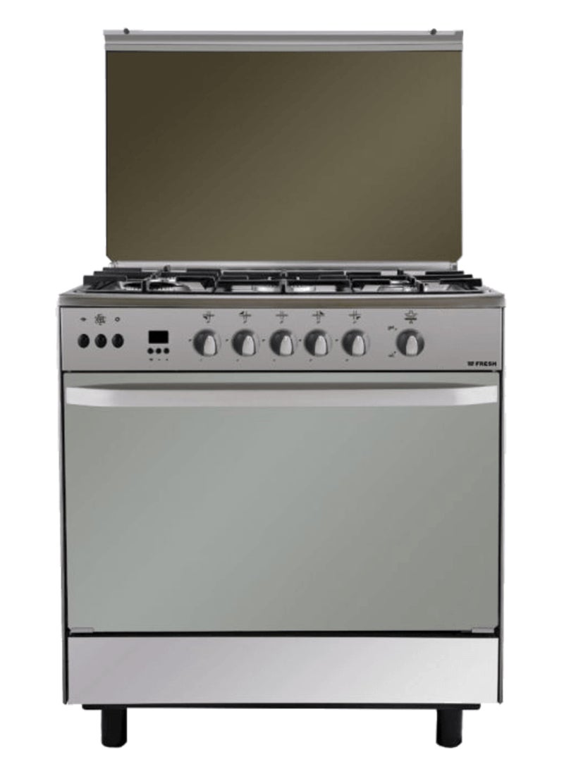 Fresh Hammer Digital 5-Burner Gas Cooker - 80 x 55 cm Stainless Steel - Image 1