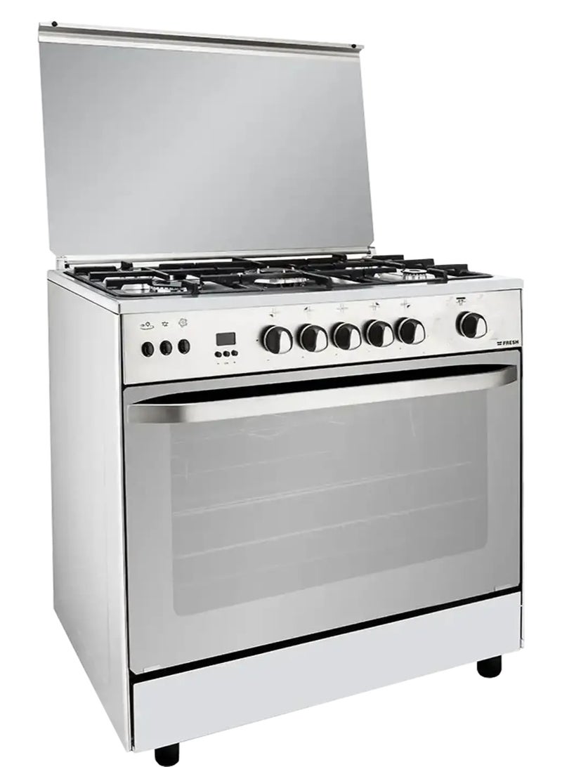 Fresh Hammer Digital 5-Burner Gas Cooker - 80 x 55 cm Stainless Steel - Image 2