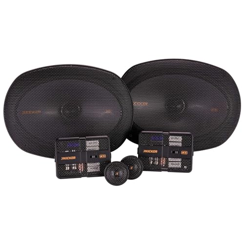 Kicker نظام مكبرات الصوت KICKER 51KSS6904، تصميم ثنائي الاتجاه، اثنان - 6" × 9" ووفير، اثنان - 1" تويتر، اثنان - مقاطع خارجية 12dB، 150 واط RMS، 300 واط ذروة - Image 1