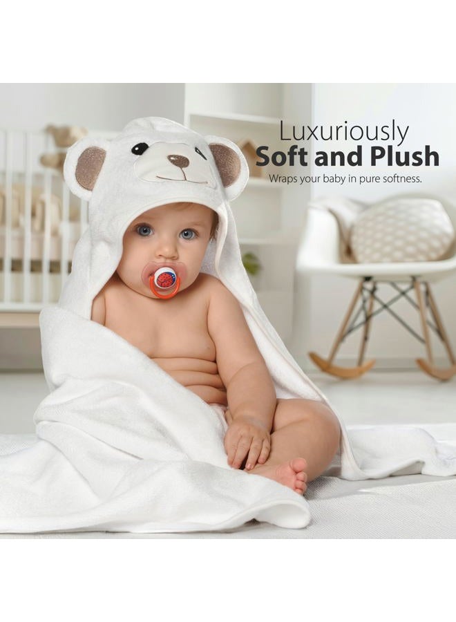 Miniboo Premium Ultra Soft Organic Bamboo Baby Hooded Towel with Unique Design – Antibacterial and Hypoallergenic Baby Towels for Infant and Toddler – Suitable as Baby Gifts - Image 2