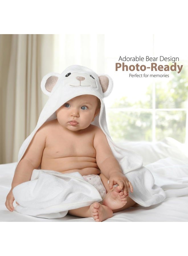 Miniboo Premium Ultra Soft Organic Bamboo Baby Hooded Towel with Unique Design – Antibacterial and Hypoallergenic Baby Towels for Infant and Toddler – Suitable as Baby Gifts - Image 5