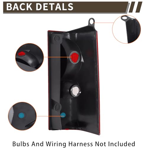 MiKaFex Tail Light Compatible With 2003-2014 Chevy Express 1500, 2003-2023 Chevrolet Express 2500/3500, 2003-2023 GMC Savana Driver and Passenger Side RED Rear Brake Lamps - Image 3