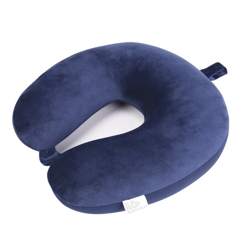 U-shaped pillow foam particle travel pillow digital printing aircraft neck pillow neck pillow health pillow custom LOGO MYK-110 Navy