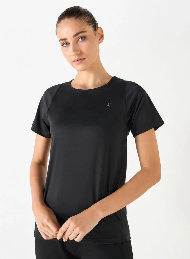 ADOT by Splash Round Neck T-shirt with Short Sleeves