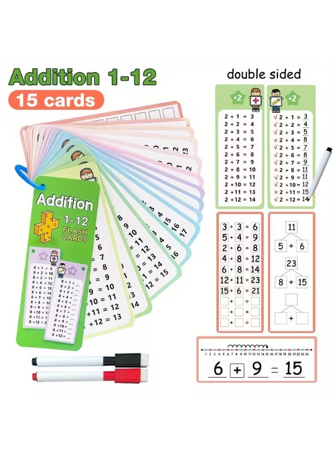 كليكو مجموعة بطاقات تعليمية للرياضيات 4 في 1 (الجمع، الطرح، الضرب، القسمة) - Image 4