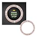 Kewucn Bling Crystal Double Rhinestone Car Engine Start Decoration Ring Sparkling Push Start Button Sticker Key Ignition Knob Ring Decoration Bling Car Interior AccessoryPeach - Image 2