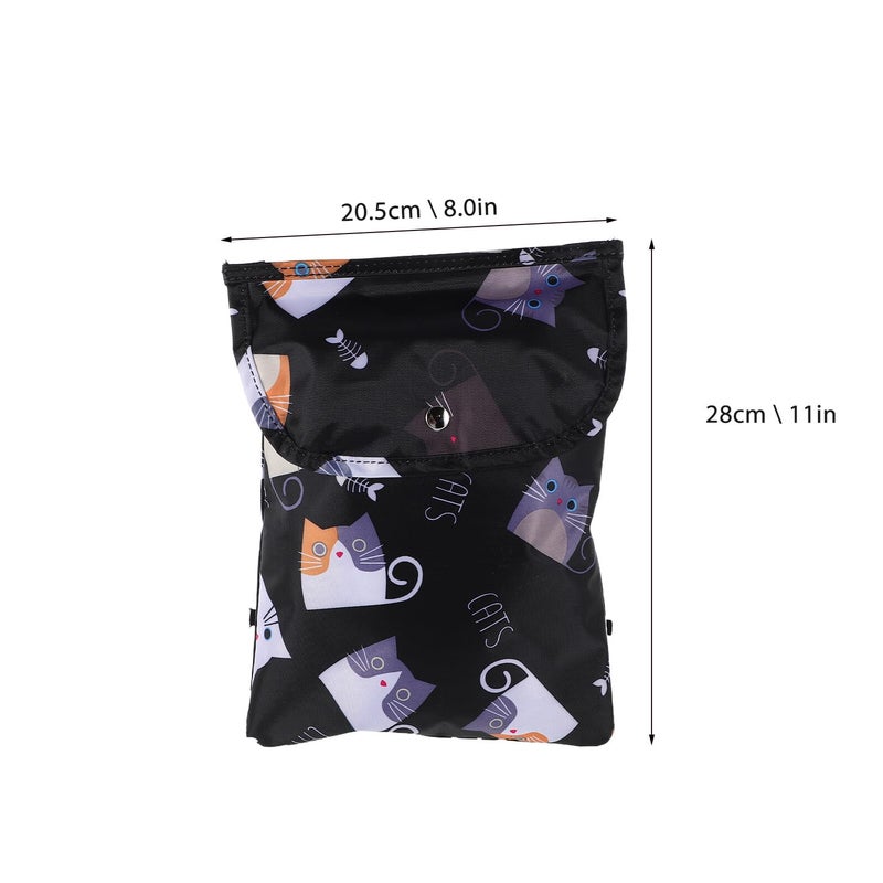 Black Motorcycle Handlebar Bag Front Hanging Organizer Storage Pocket for Scooter Bicycle - Image 3
