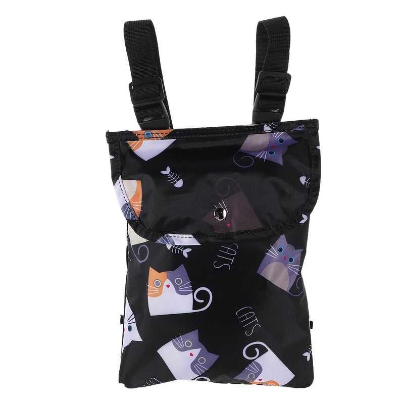 Black Motorcycle Handlebar Bag Front Hanging Organizer Storage Pocket for Scooter Bicycle - Image 2