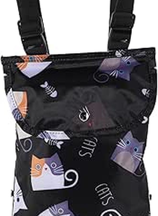 Black Motorcycle Handlebar Bag Front Hanging Organizer Storage Pocket for Scooter Bicycle - Image 1